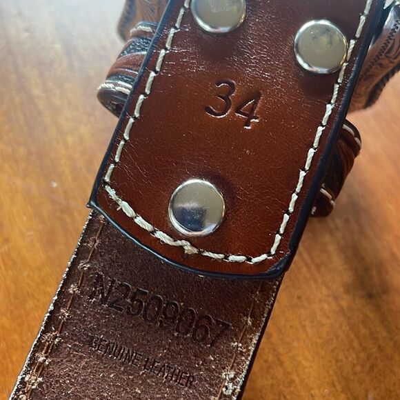 Nocona Unisex Pro Series Rhinestone & Stud Western Belt - 34 - Picture 5 of 9